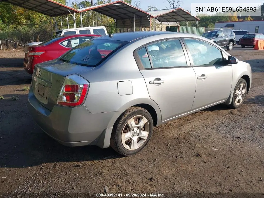 2009 Nissan Sentra 2.0S VIN: 3N1AB61E59L654393 Lot: 40392141