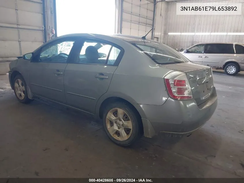 2009 Nissan Sentra 2.0/2.0S/2.0Sl VIN: 3N1AB61E79L653892 Lot: 40428605