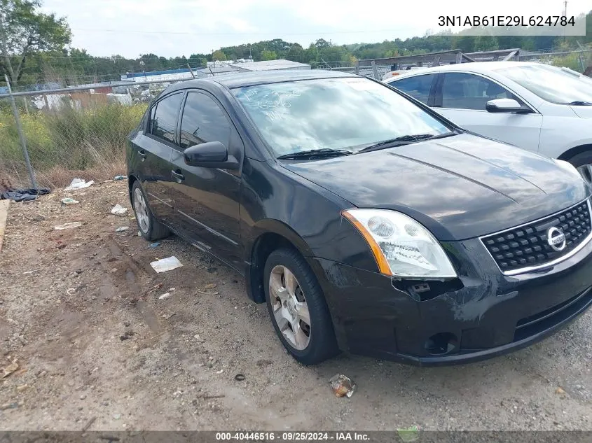 2009 Nissan Sentra 2.0S VIN: 3N1AB61E29L624784 Lot: 40446516