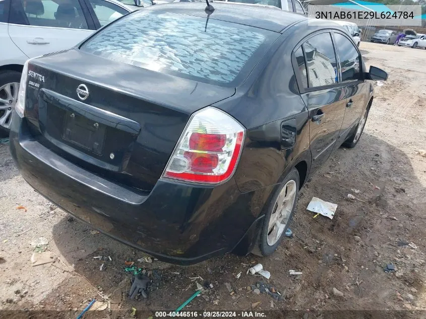 2009 Nissan Sentra 2.0S VIN: 3N1AB61E29L624784 Lot: 40446516