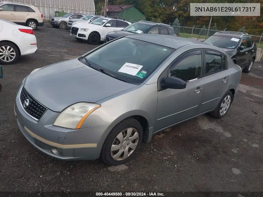 2009 Nissan Sentra 2.0S VIN: 3N1AB61E29L617317 Lot: 40449880