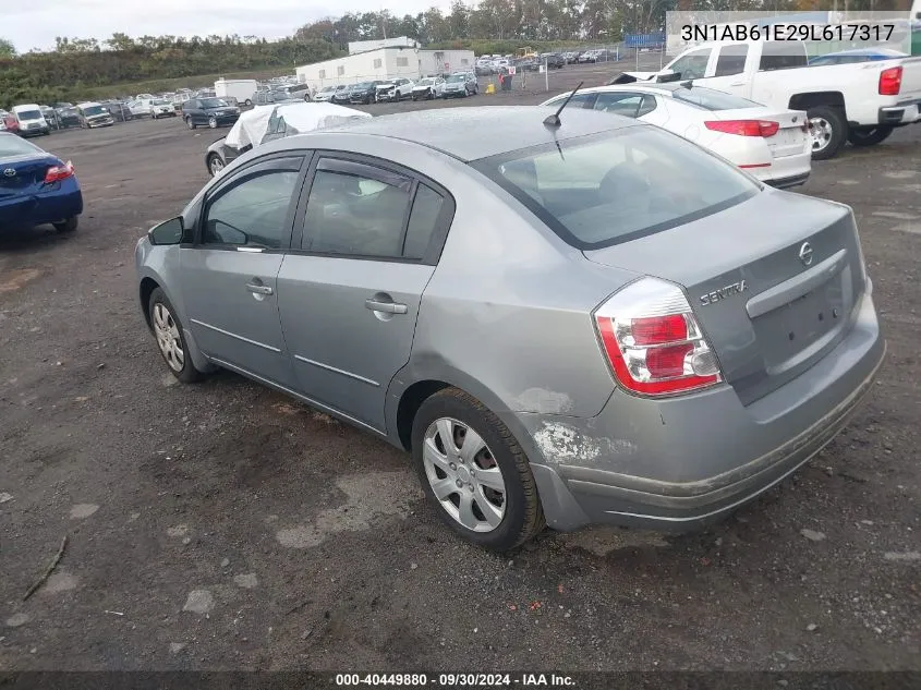 2009 Nissan Sentra 2.0S VIN: 3N1AB61E29L617317 Lot: 40449880