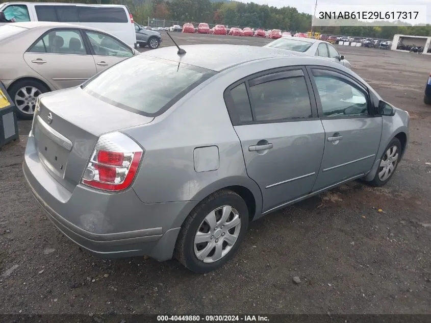 2009 Nissan Sentra 2.0S VIN: 3N1AB61E29L617317 Lot: 40449880