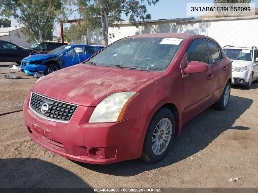 2009 Nissan Sentra 2.0/2.0S/2.0Sl VIN: 3N1AB61E39L658099 Lot: 40460638