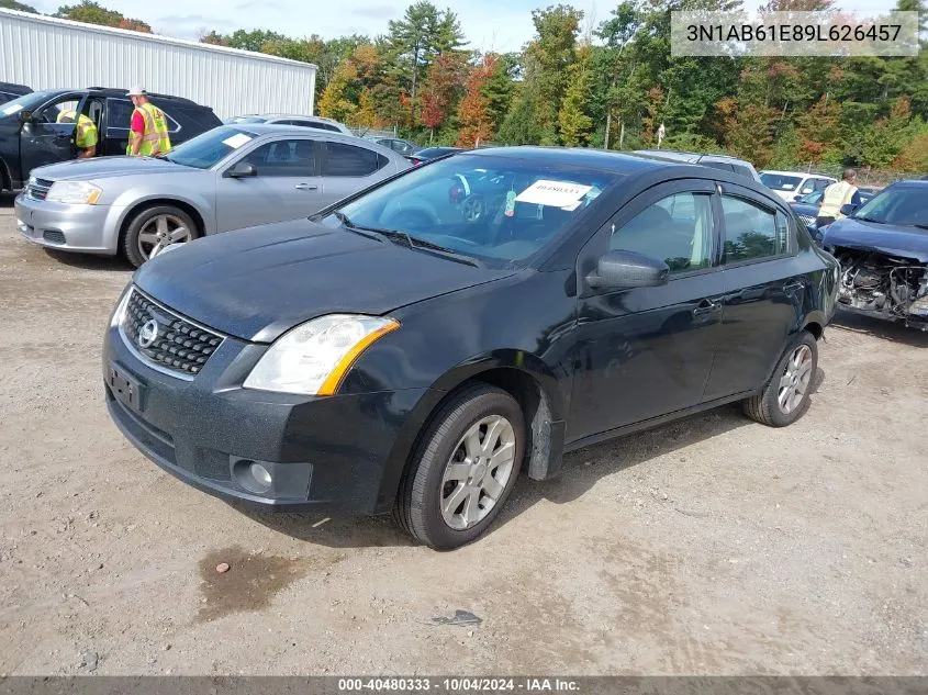 2009 Nissan Sentra 2.0Sl VIN: 3N1AB61E89L626457 Lot: 40480333