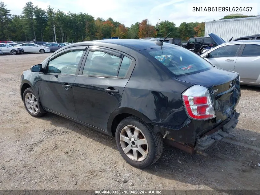 2009 Nissan Sentra 2.0Sl VIN: 3N1AB61E89L626457 Lot: 40480333