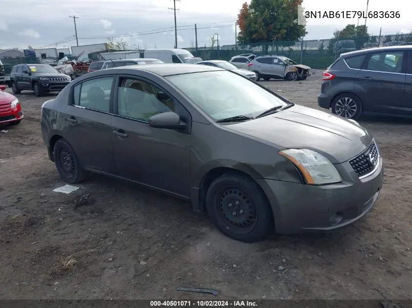 2009 Nissan Sentra 2.0S VIN: 3N1AB61E79L683636 Lot: 40501071