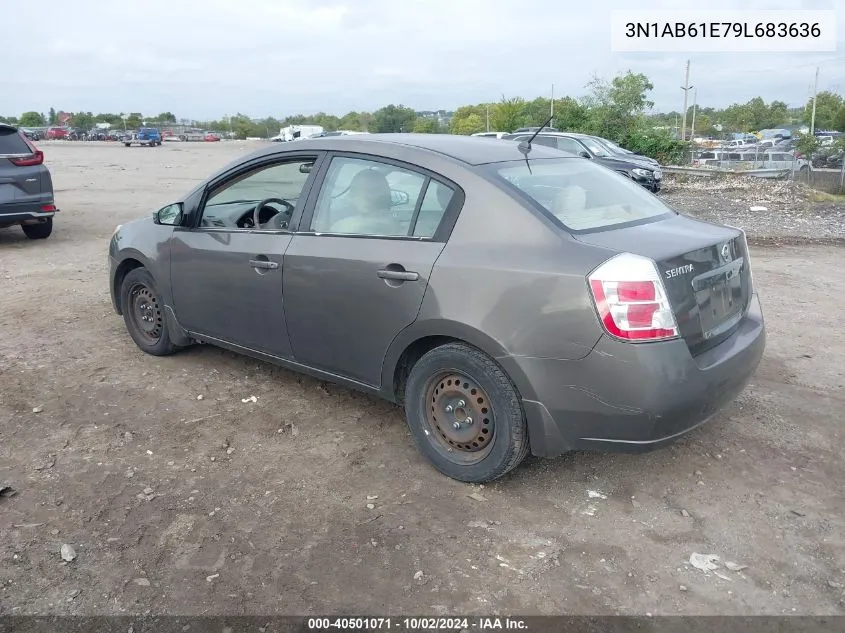 2009 Nissan Sentra 2.0S VIN: 3N1AB61E79L683636 Lot: 40501071