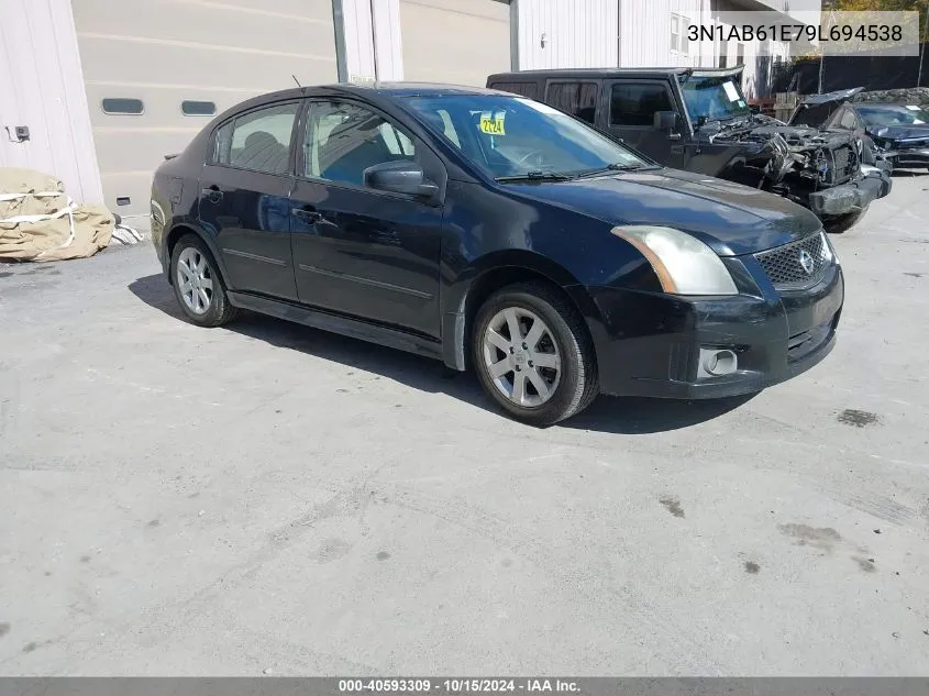 2009 Nissan Sentra 2.0Sr VIN: 3N1AB61E79L694538 Lot: 40593309