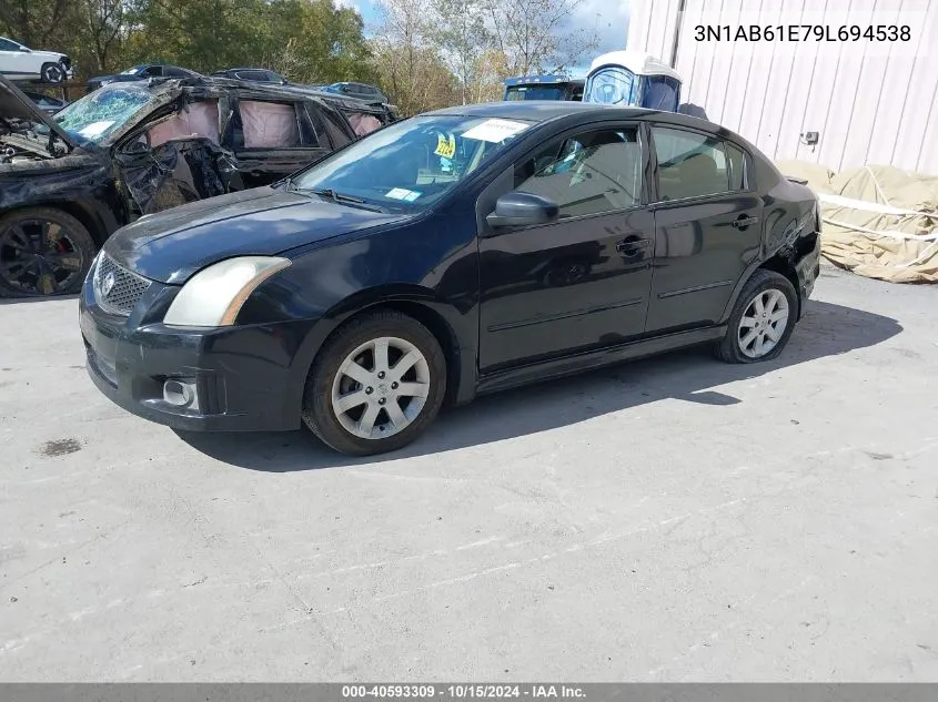 2009 Nissan Sentra 2.0Sr VIN: 3N1AB61E79L694538 Lot: 40593309