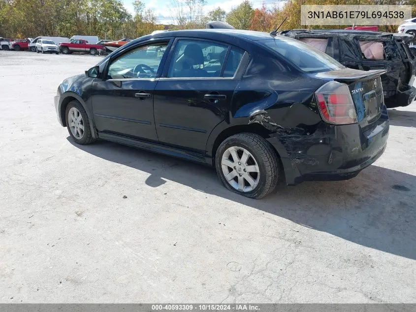 2009 Nissan Sentra 2.0Sr VIN: 3N1AB61E79L694538 Lot: 40593309