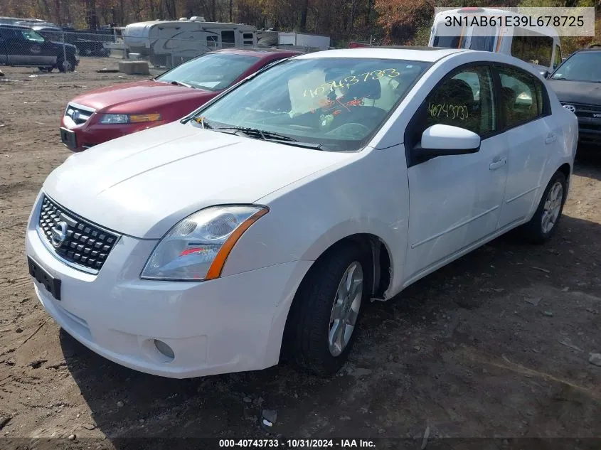 2009 Nissan Sentra 2.0Sl VIN: 3N1AB61E39L678725 Lot: 40743733