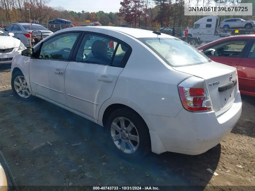 2009 Nissan Sentra 2.0Sl VIN: 3N1AB61E39L678725 Lot: 40743733