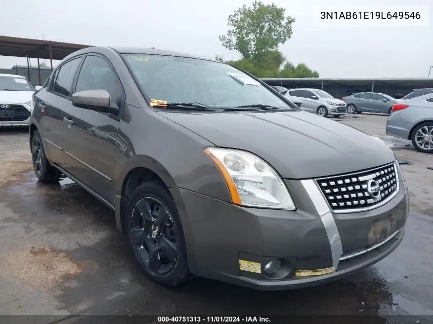 2009 Nissan Sentra 2.0S VIN: 3N1AB61E19L649546 Lot: 40751313