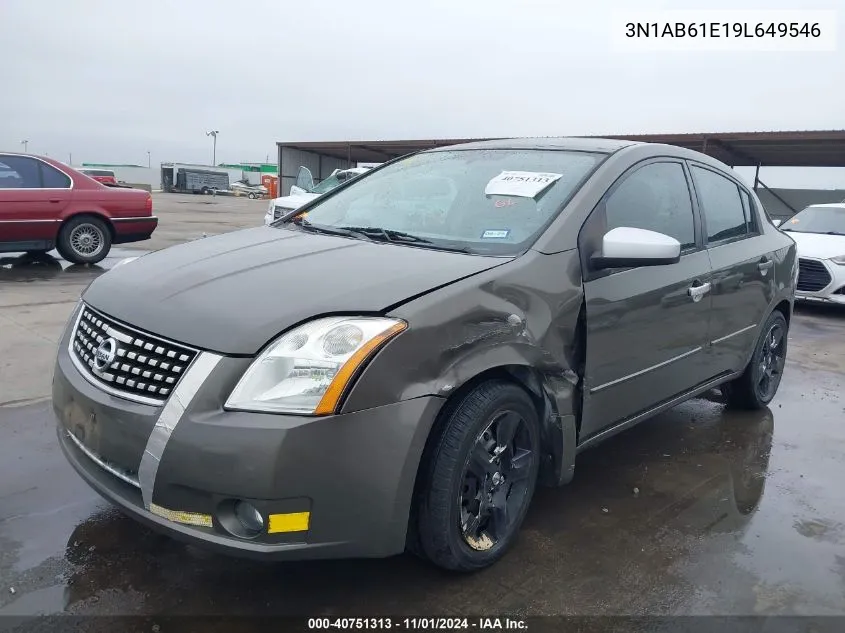 2009 Nissan Sentra 2.0S VIN: 3N1AB61E19L649546 Lot: 40751313