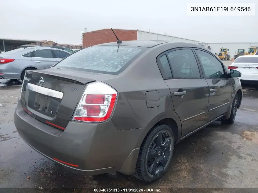 2009 Nissan Sentra 2.0S VIN: 3N1AB61E19L649546 Lot: 40751313