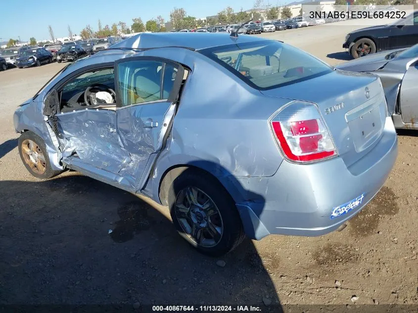 2009 Nissan Sentra 2.0S VIN: 3N1AB61E59L684252 Lot: 40867644