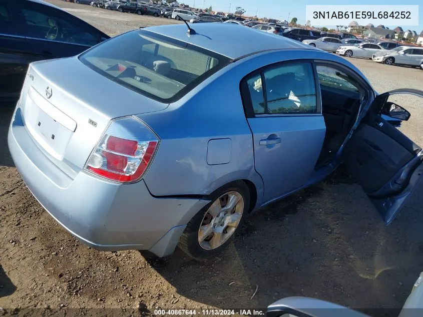 2009 Nissan Sentra 2.0S VIN: 3N1AB61E59L684252 Lot: 40867644