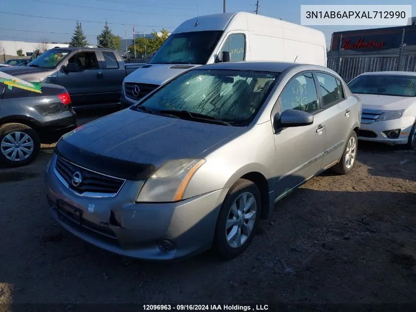 2010 Nissan Sentra 2.0S VIN: 3N1AB6APXAL712990 Lot: 12096963