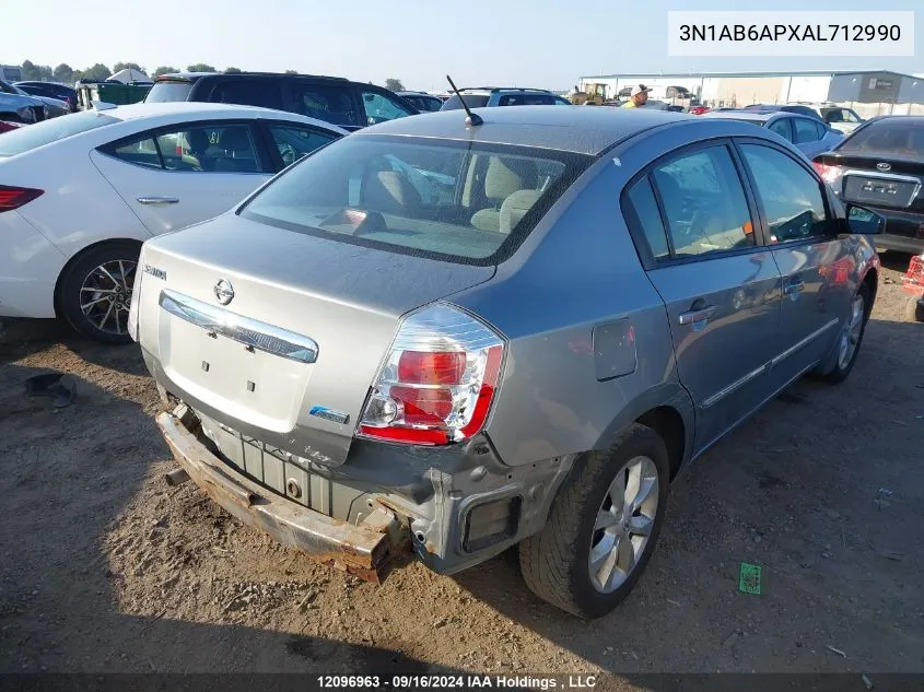 2010 Nissan Sentra 2.0S VIN: 3N1AB6APXAL712990 Lot: 12096963