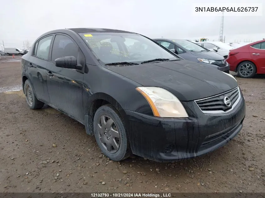 2010 Nissan Sentra 2.0/2.0S/Sr/2.0Sl VIN: 3N1AB6AP6AL626737 Lot: 12132793