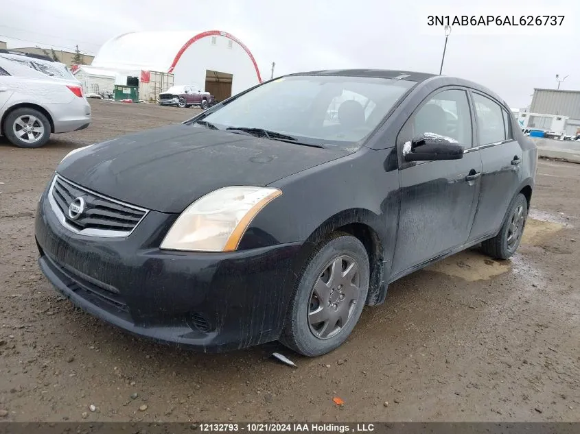 2010 Nissan Sentra 2.0/2.0S/Sr/2.0Sl VIN: 3N1AB6AP6AL626737 Lot: 12132793