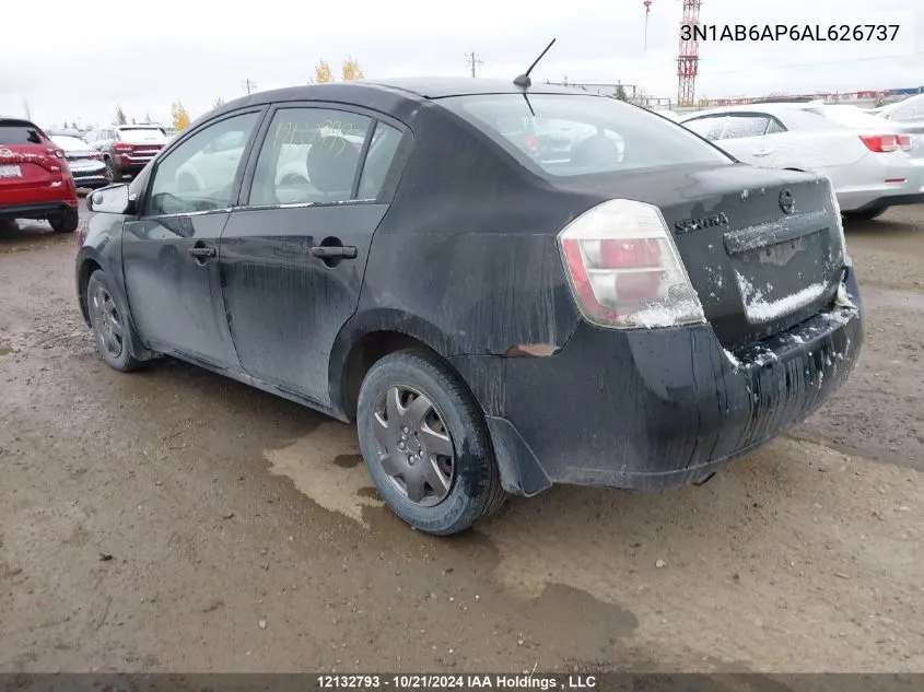 2010 Nissan Sentra 2.0/2.0S/Sr/2.0Sl VIN: 3N1AB6AP6AL626737 Lot: 12132793