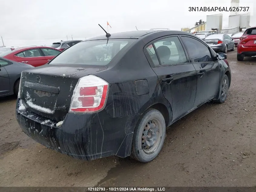 2010 Nissan Sentra 2.0/2.0S/Sr/2.0Sl VIN: 3N1AB6AP6AL626737 Lot: 12132793