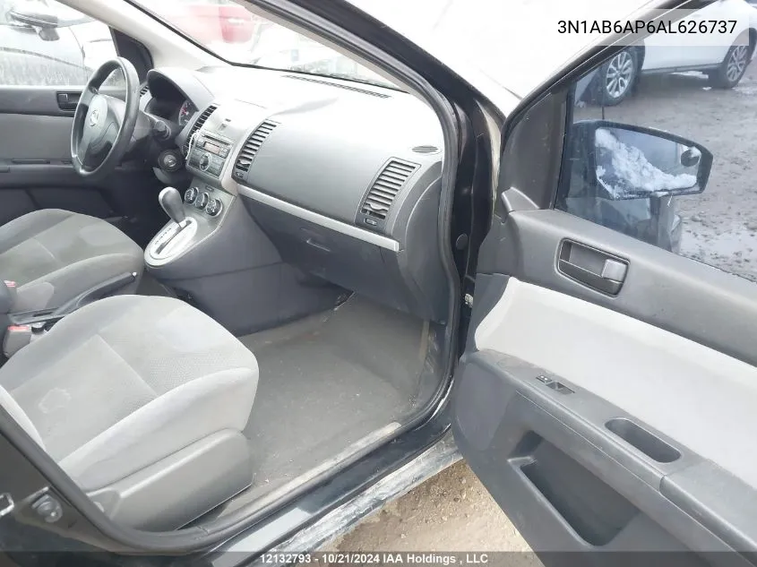 2010 Nissan Sentra 2.0/2.0S/Sr/2.0Sl VIN: 3N1AB6AP6AL626737 Lot: 12132793