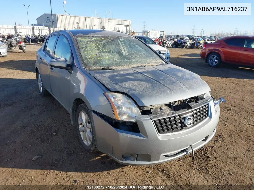 3N1AB6AP9AL716237 2010 Nissan Sentra 2.0S