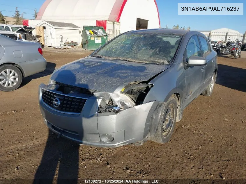 2010 Nissan Sentra 2.0S VIN: 3N1AB6AP9AL716237 Lot: 12139272