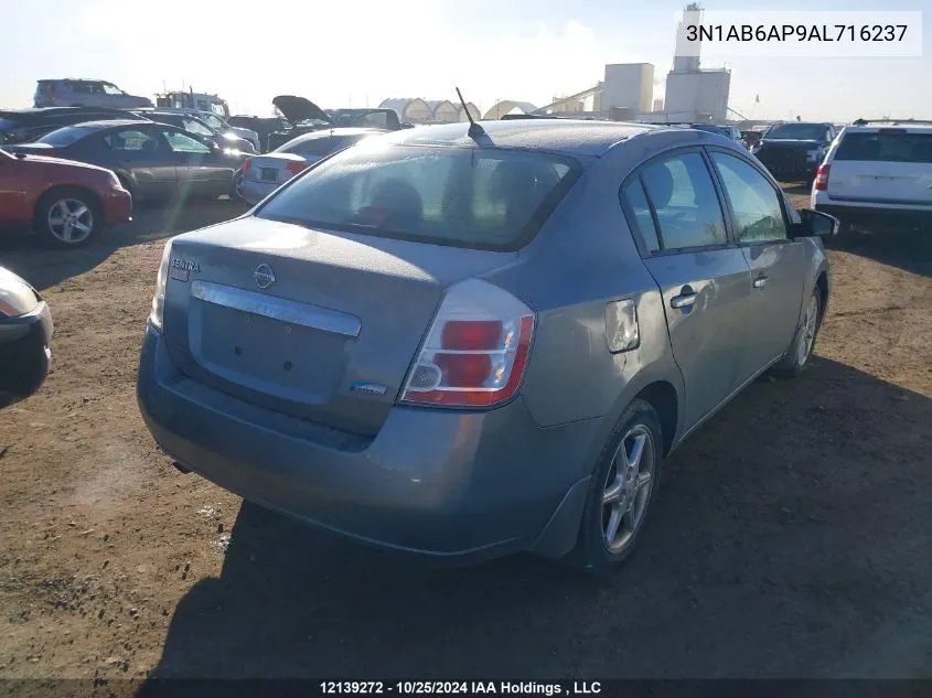 2010 Nissan Sentra 2.0S VIN: 3N1AB6AP9AL716237 Lot: 12139272