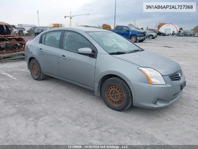 2010 Nissan Sentra 2.0 VIN: 3N1AB6AP2AL727368 Lot: 12139858