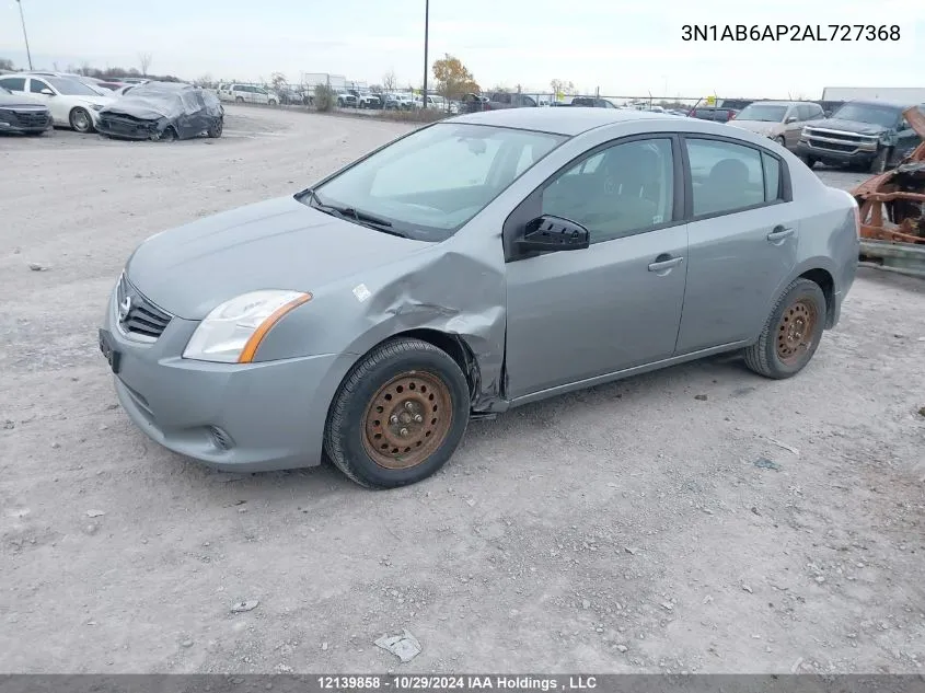 2010 Nissan Sentra 2.0 VIN: 3N1AB6AP2AL727368 Lot: 12139858