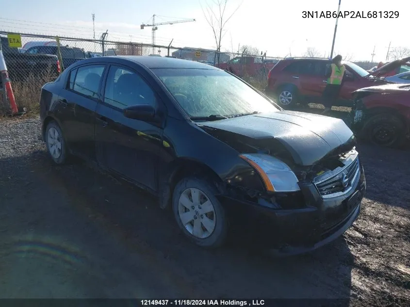 2010 Nissan Sentra 2.0/2.0S/Sr/2.0Sl VIN: 3N1AB6AP2AL681329 Lot: 12149437