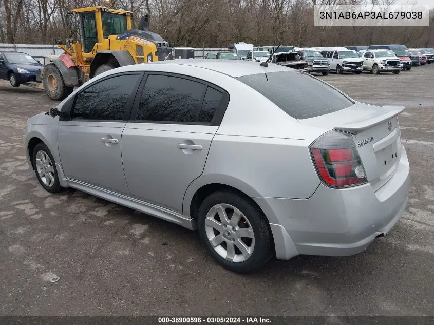 2010 Nissan Sentra 2.0Sr VIN: 3N1AB6AP3AL679038 Lot: 38900596