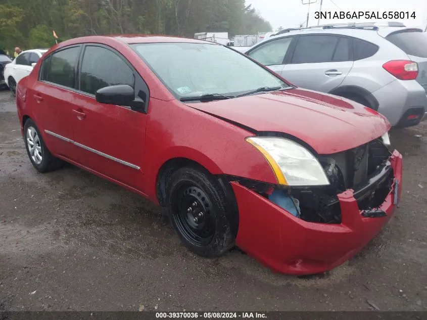 2010 Nissan Sentra 2.0S VIN: 3N1AB6AP5AL658014 Lot: 39370036