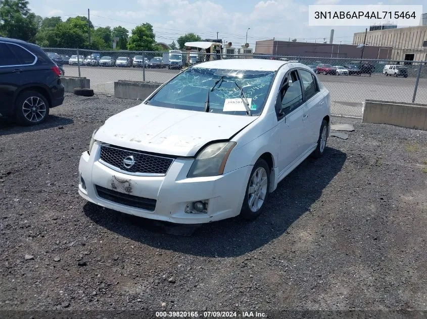 2010 Nissan Sentra 2.0Sr VIN: 3N1AB6AP4AL715464 Lot: 39820165