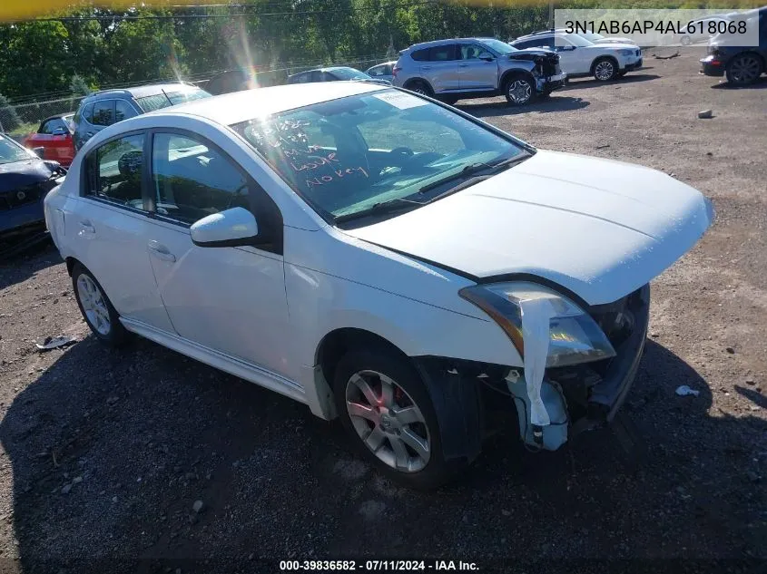 2010 Nissan Sentra 2.0Sr VIN: 3N1AB6AP4AL618068 Lot: 39836582