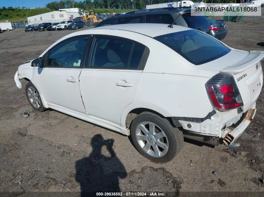 2010 Nissan Sentra 2.0Sr VIN: 3N1AB6AP4AL618068 Lot: 39836582