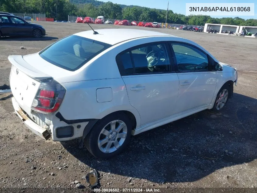 2010 Nissan Sentra 2.0Sr VIN: 3N1AB6AP4AL618068 Lot: 39836582