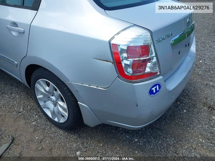 2010 Nissan Sentra 2.0S VIN: 3N1AB6AP0AL629276 Lot: 39850513