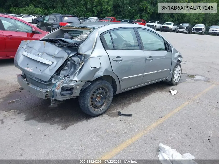 2010 Nissan Sentra 2.0S VIN: 3N1AB6AP9AL707246 Lot: 39924205