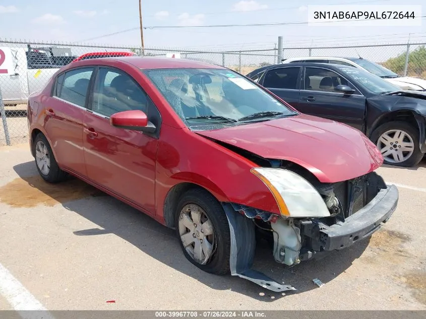 2010 Nissan Sentra 2.0 VIN: 3N1AB6AP9AL672644 Lot: 39967708