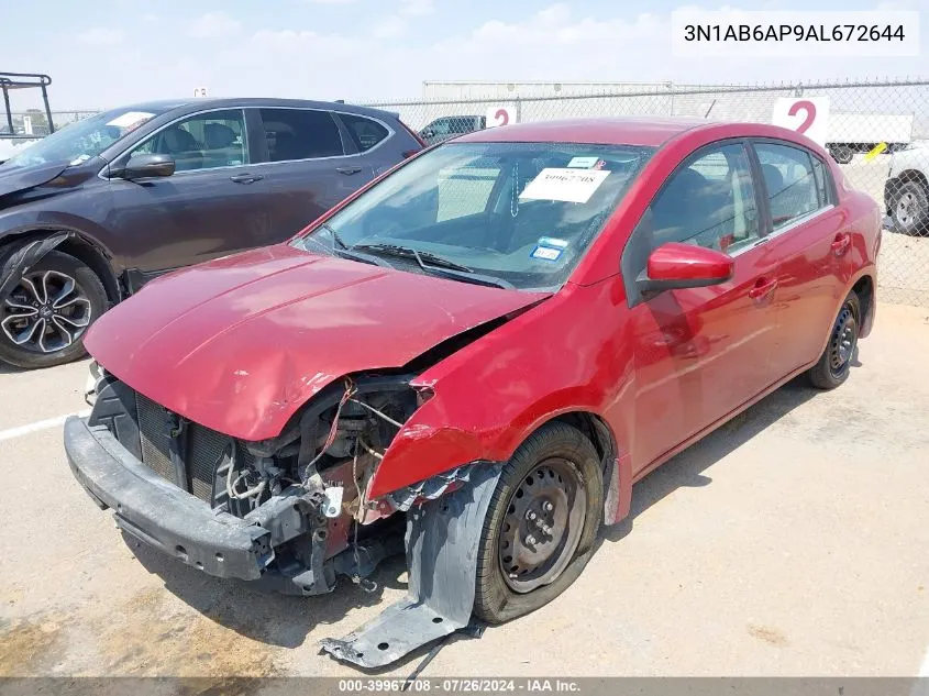 2010 Nissan Sentra 2.0 VIN: 3N1AB6AP9AL672644 Lot: 39967708