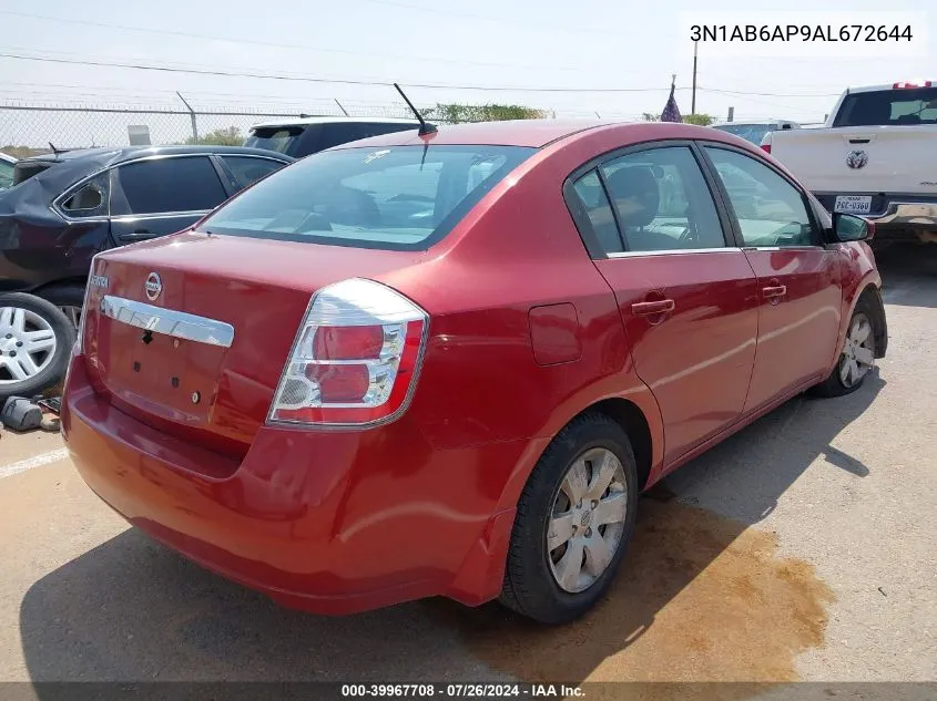 2010 Nissan Sentra 2.0 VIN: 3N1AB6AP9AL672644 Lot: 39967708