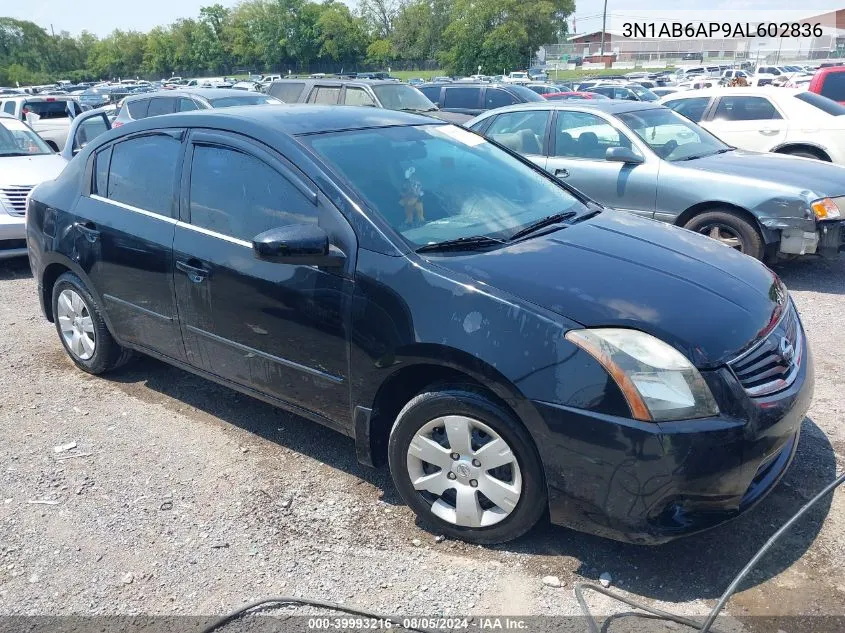 2010 Nissan Sentra 2.0 VIN: 3N1AB6AP9AL602836 Lot: 39993216