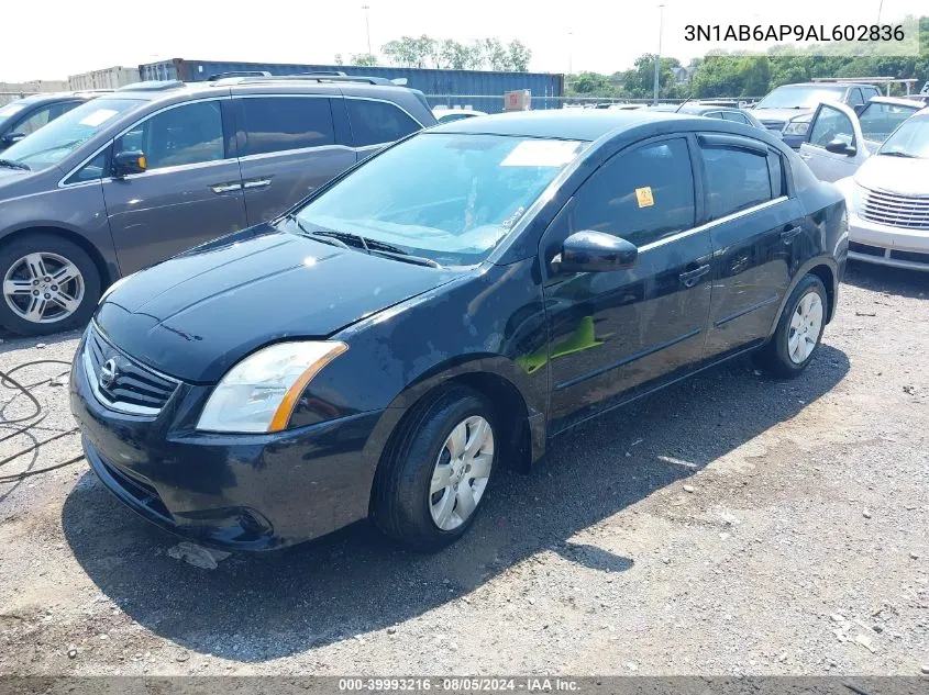 2010 Nissan Sentra 2.0 VIN: 3N1AB6AP9AL602836 Lot: 39993216