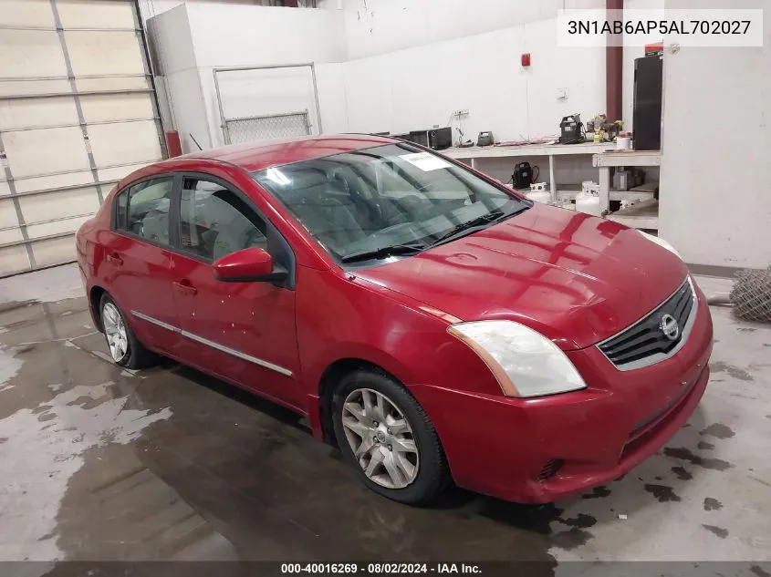 2010 Nissan Sentra 2.0S VIN: 3N1AB6AP5AL702027 Lot: 40016269