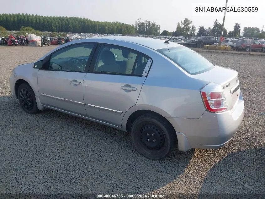 2010 Nissan Sentra 2.0S VIN: 3N1AB6AP6AL630559 Lot: 40046735